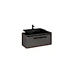 Bella Lavabo Dolabı 90 cm (10SY50065-2N Siyah dahil) Latin Mermer